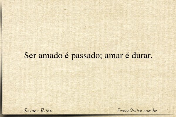 Frase de Rainer Rilke
