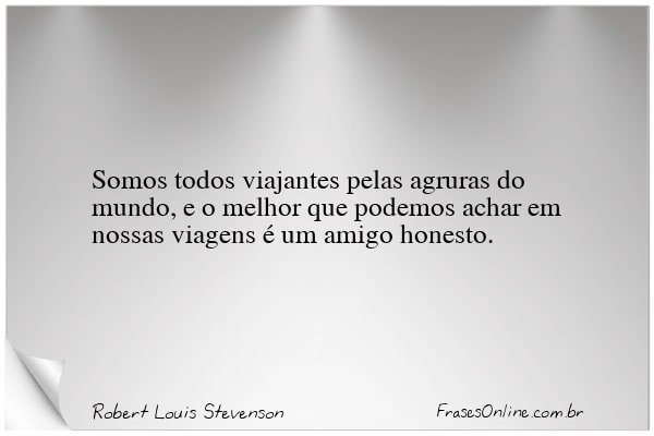 Frase de Robert Louis Stevenson