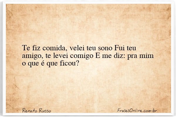 Frase de Renato Russo