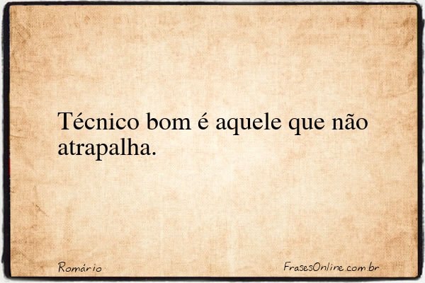 Frase de Romário
