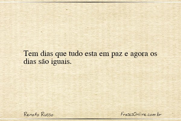 Frase de Renato Russo