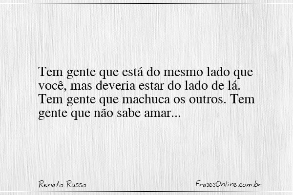 Frase de Renato Russo