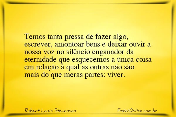 Frase de Robert Louis Stevenson