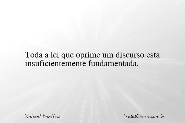 Frase de Roland Barthes