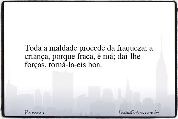 Frase de Rousseau
