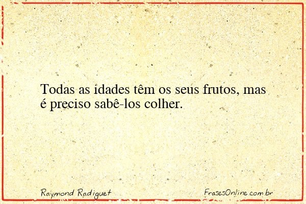 Frase de Raymond Radiguet