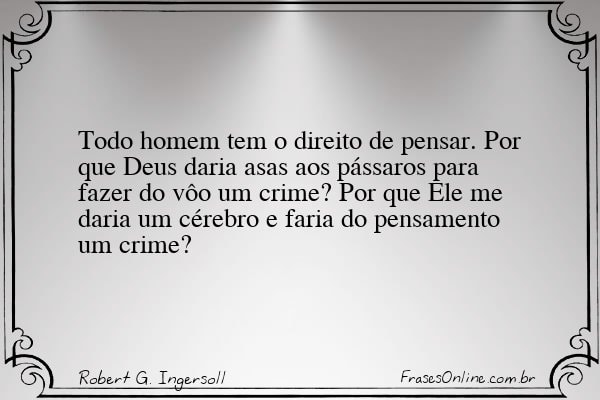 Frase de Robert G. Ingersoll