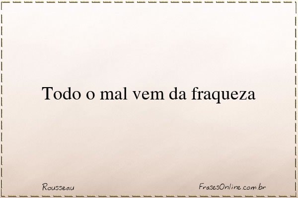 Frase de Rousseau
