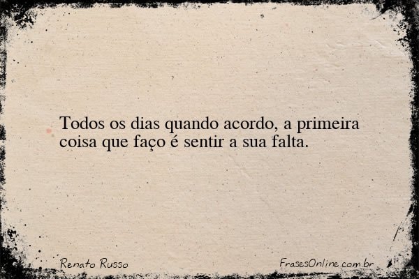 Frase de Renato Russo