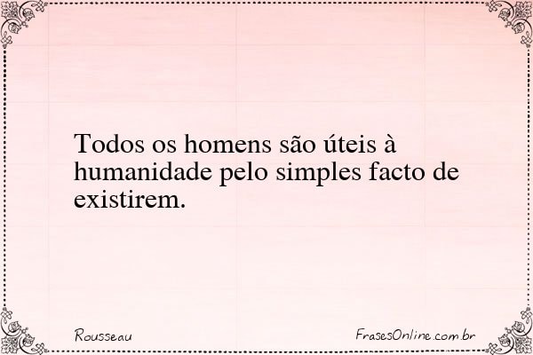 Frase de Rousseau