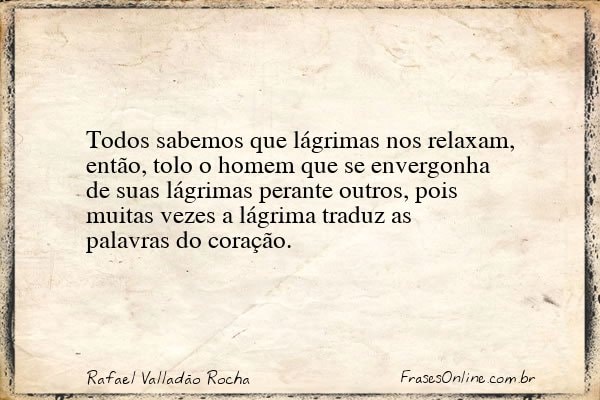 Frase de Rafael Valladão Rocha