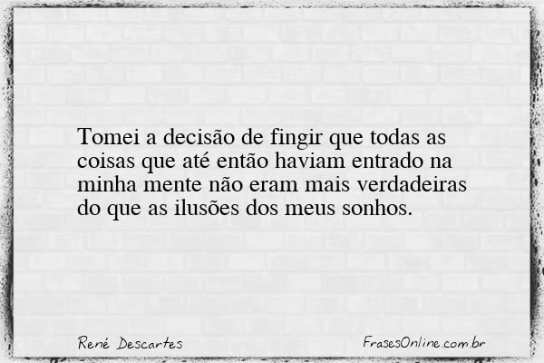 Frase de René Descartes