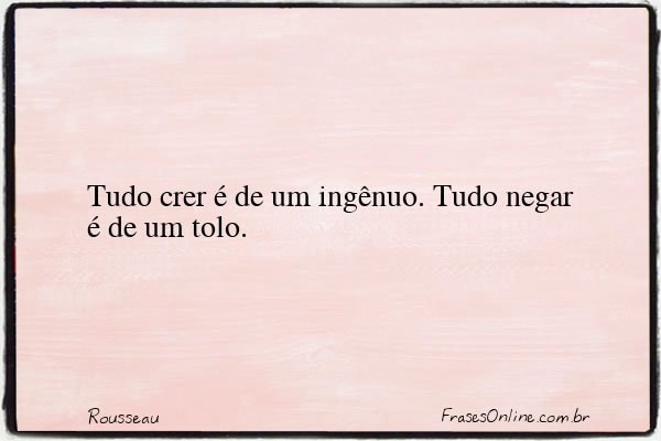 Frase de Rousseau
