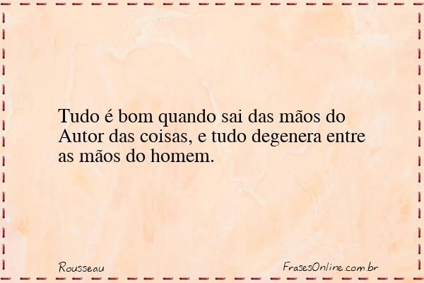 Frase de Rousseau