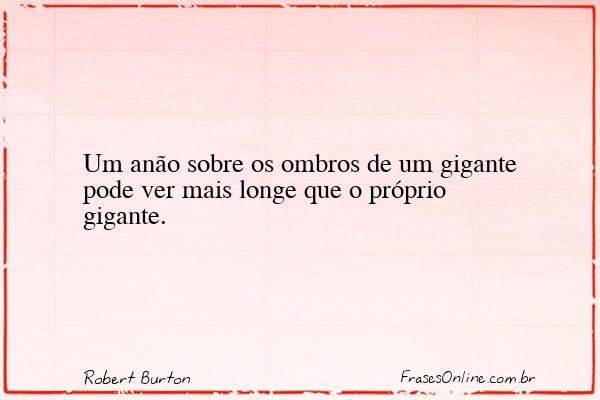 Frase de Robert Burton