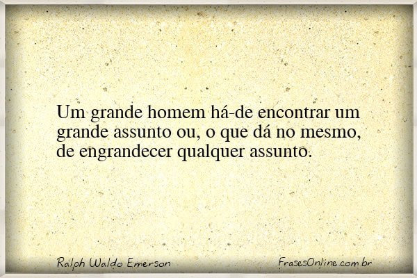 Frase de Ralph Waldo Emerson