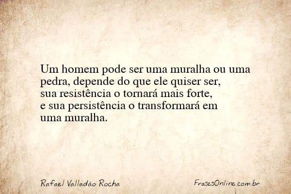 Frase de Rafael Valladão Rocha