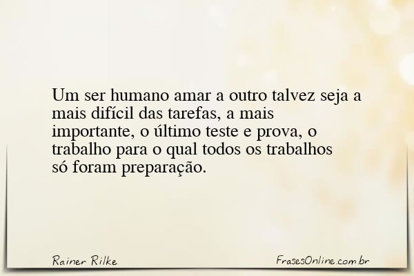 Frase de Rainer Rilke