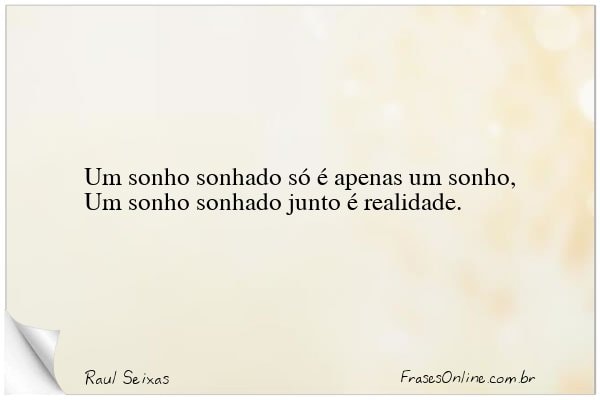 Frase de Raul Seixas