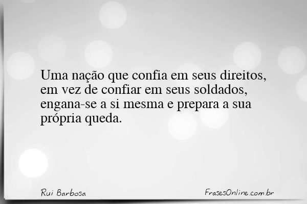 Frase de Rui Barbosa