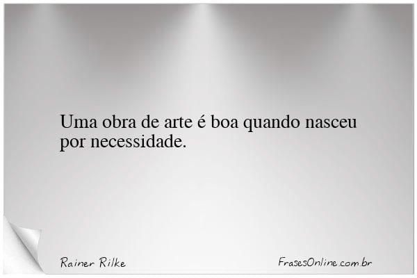 Frase de Rainer Rilke
