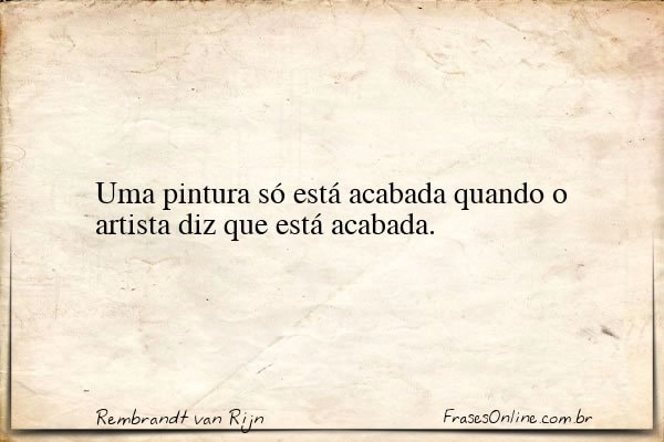 Frase de Rembrandt van Rijn