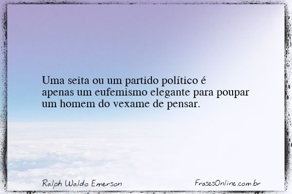 Frase de Ralph Waldo Emerson