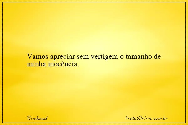 Frase de Rimbaud