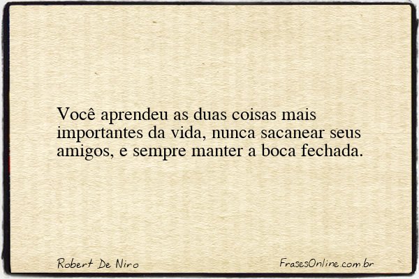 Frase de Robert De Niro