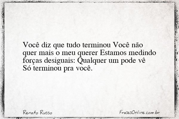Frase de Renato Russo