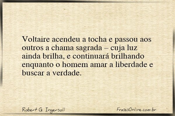 Frase de Robert G. Ingersoll