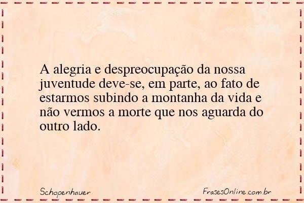 Frase de Schopenhauer