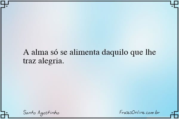 Frase de Santo Agostinho