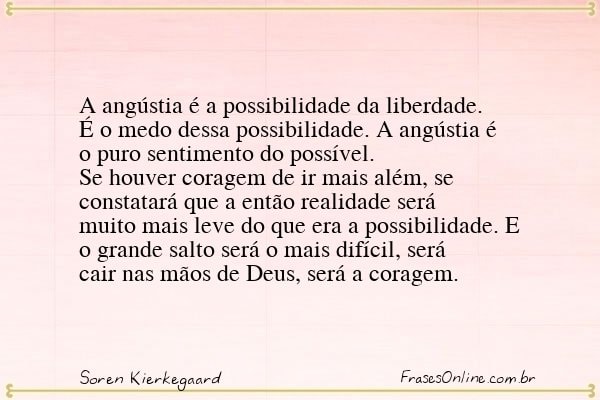 Frase de Soren Kierkegaard