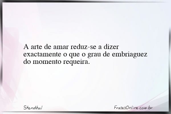 Frase de Stendhal