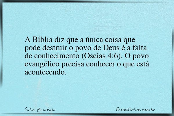 Frase de Silas Malafaia