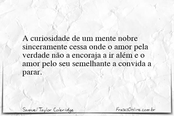 Frase de Samuel Taylor Coleridge