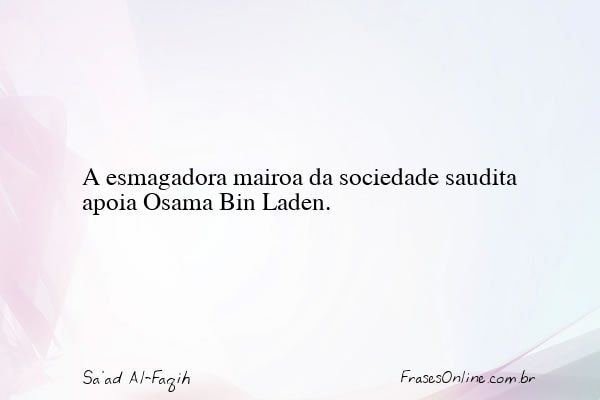Frase de Sa'ad Al-Faqih
