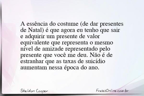 Frase de Sheldon Cooper