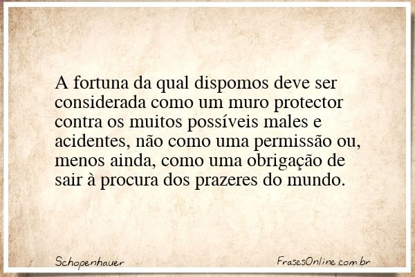 Frase de Schopenhauer