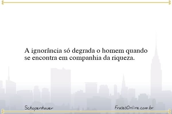 Frase de Schopenhauer