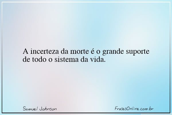 Frase de Samuel Johnson