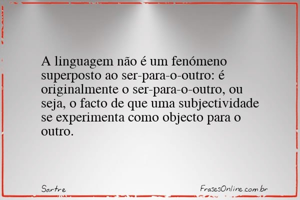 Frase de Sartre