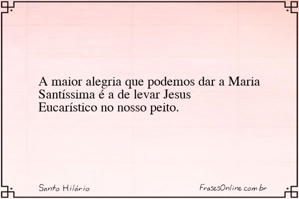 Frase de Santo Hilário