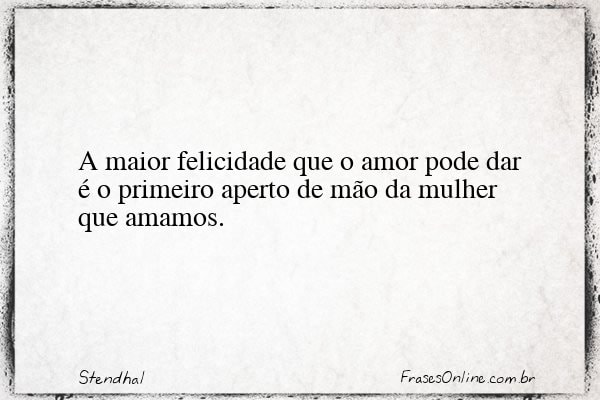Frase de Stendhal