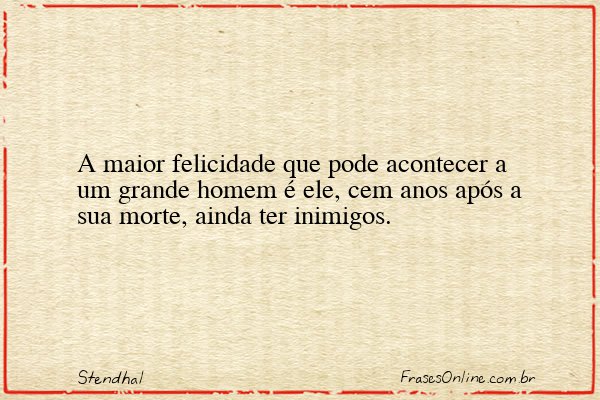 Frase de Stendhal