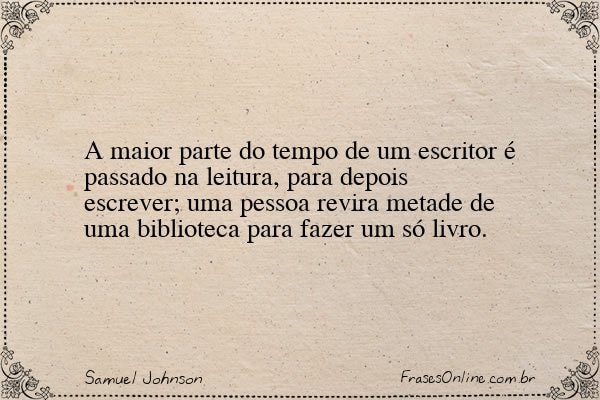 Frase de Samuel Johnson