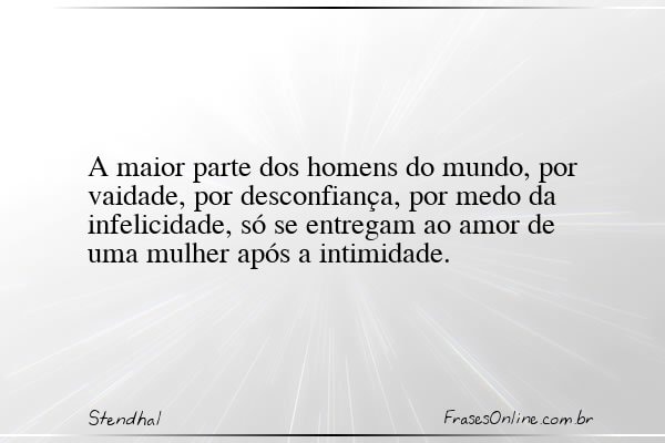 Frase de Stendhal