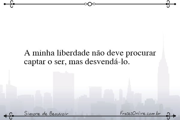 Frase de Simone de Beauvoir