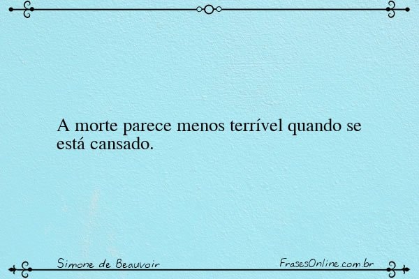 Frase de Simone de Beauvoir